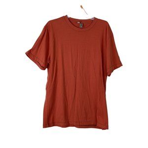 District Threads Mens Orange Crew Neck Short Sleeve Pullover T-Shirt Size XS